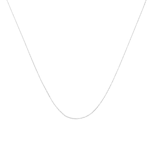 10K Gold 0.5mm Slender Fine Rope Chain Necklace 18 Inch-1