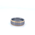 Tungsten Carbide Ring with 18K Yellow Gold Plated Edges 8mm-0