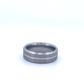 Tungsten Carbide Ring with Dual Grey Bands Durable Comfort Fit-0
