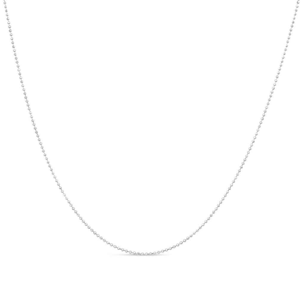 925 Sterling Silver Slim Unisex 18 Inch Ball Bead Chain Necklace-3