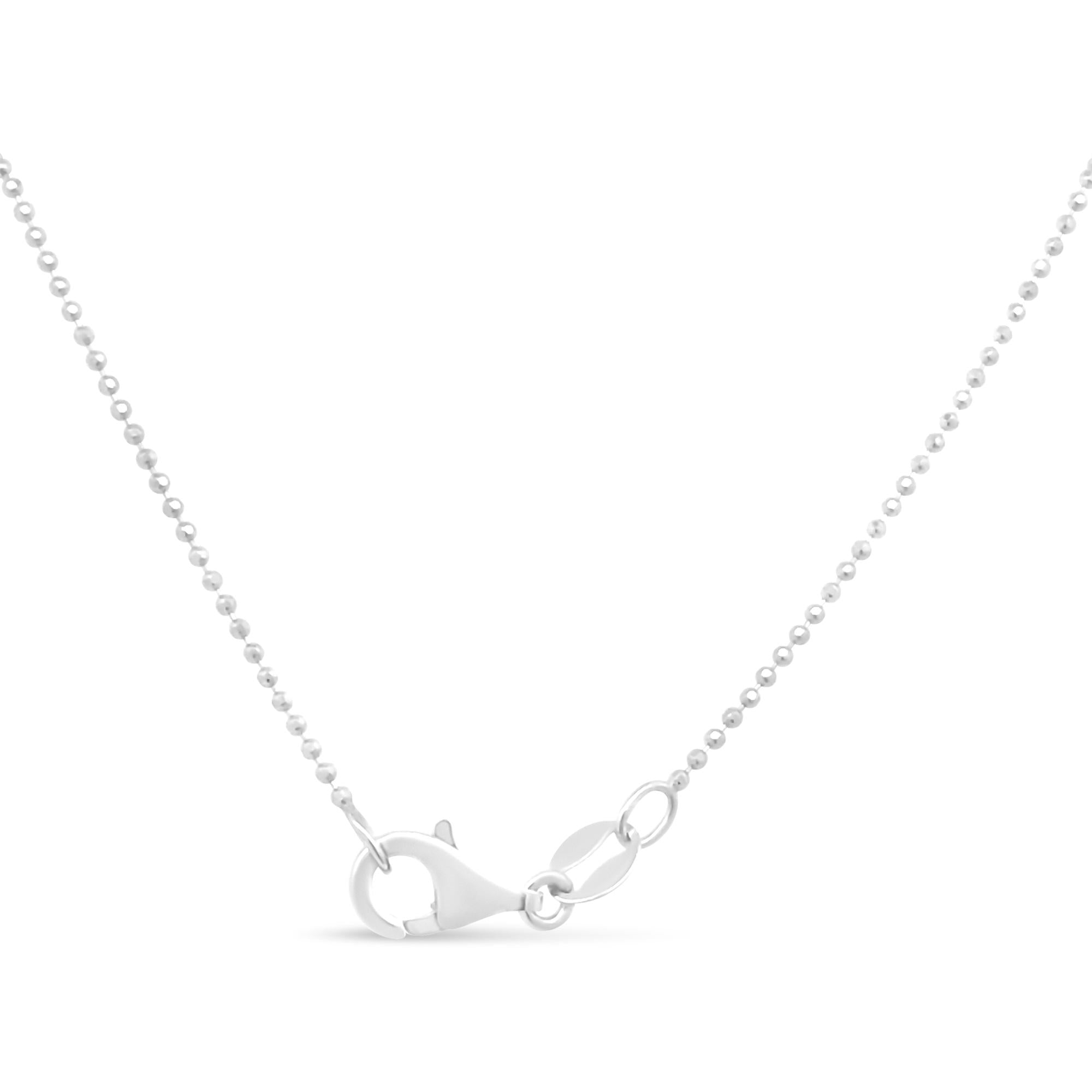 925 Sterling Silver Slim Unisex 18 Inch Ball Bead Chain Necklace-4