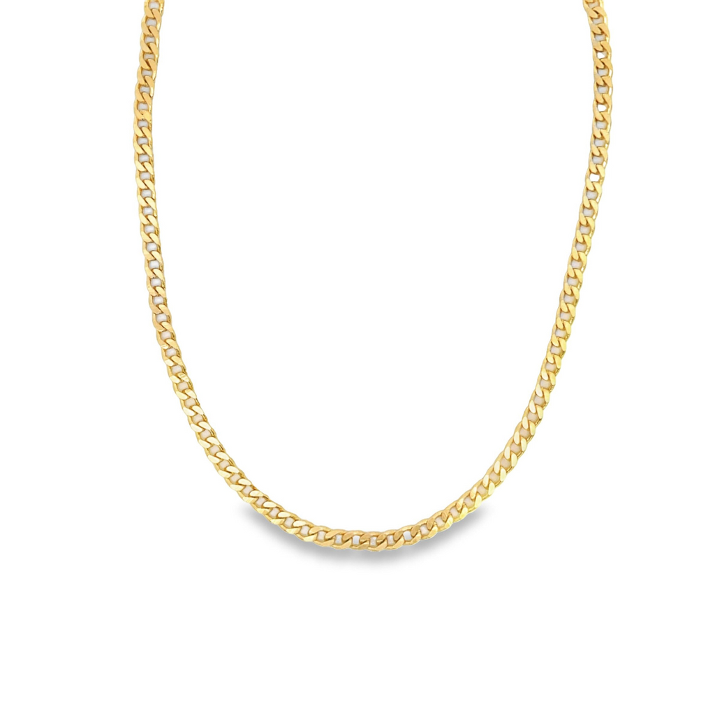 4mm 18K Gold Filled Cuban Curb Link Chain Bulk Wholesale-0