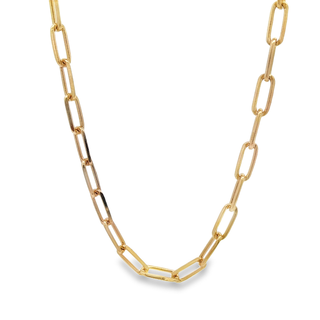 18K Gold Filled Paperclip Chain Necklace Multiple Lengths Colors