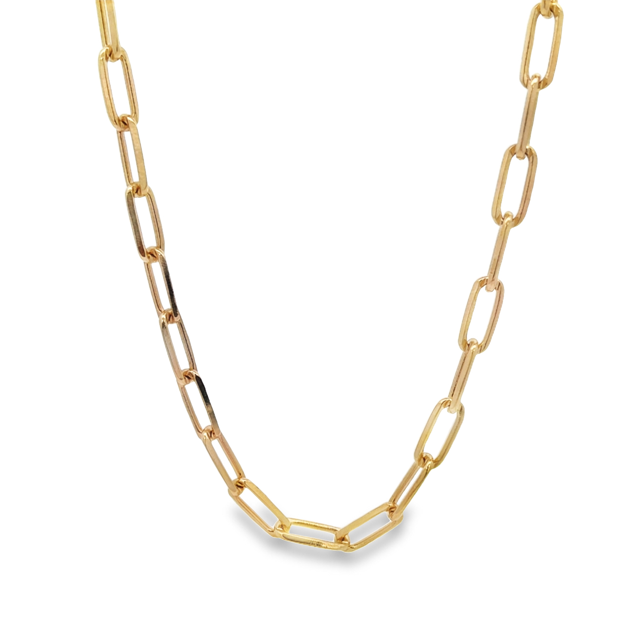 18K Gold Filled Paperclip Chain Necklace Multiple Lengths Colors