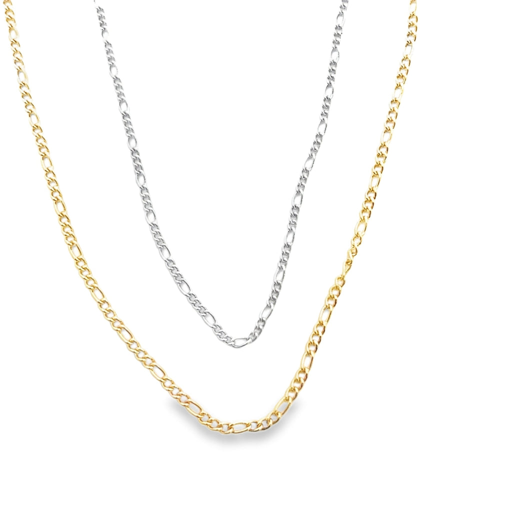 18K Gold Filled 1mm Figaro Chain Secure Durable Jewelry Link-1