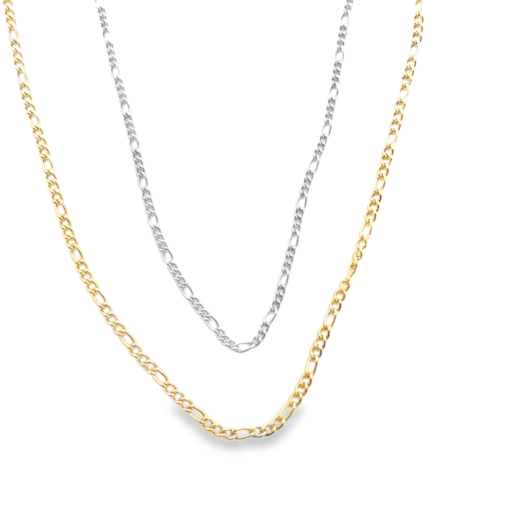 18K Gold Filled 1mm Figaro Chain Secure Durable Jewelry Link-1