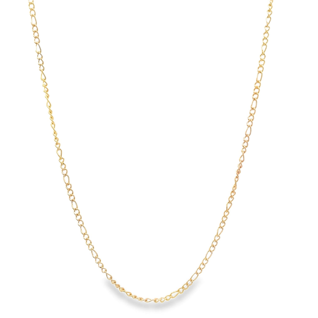 18K Gold Filled 1mm Figaro Chain Secure Durable Jewelry Link-0