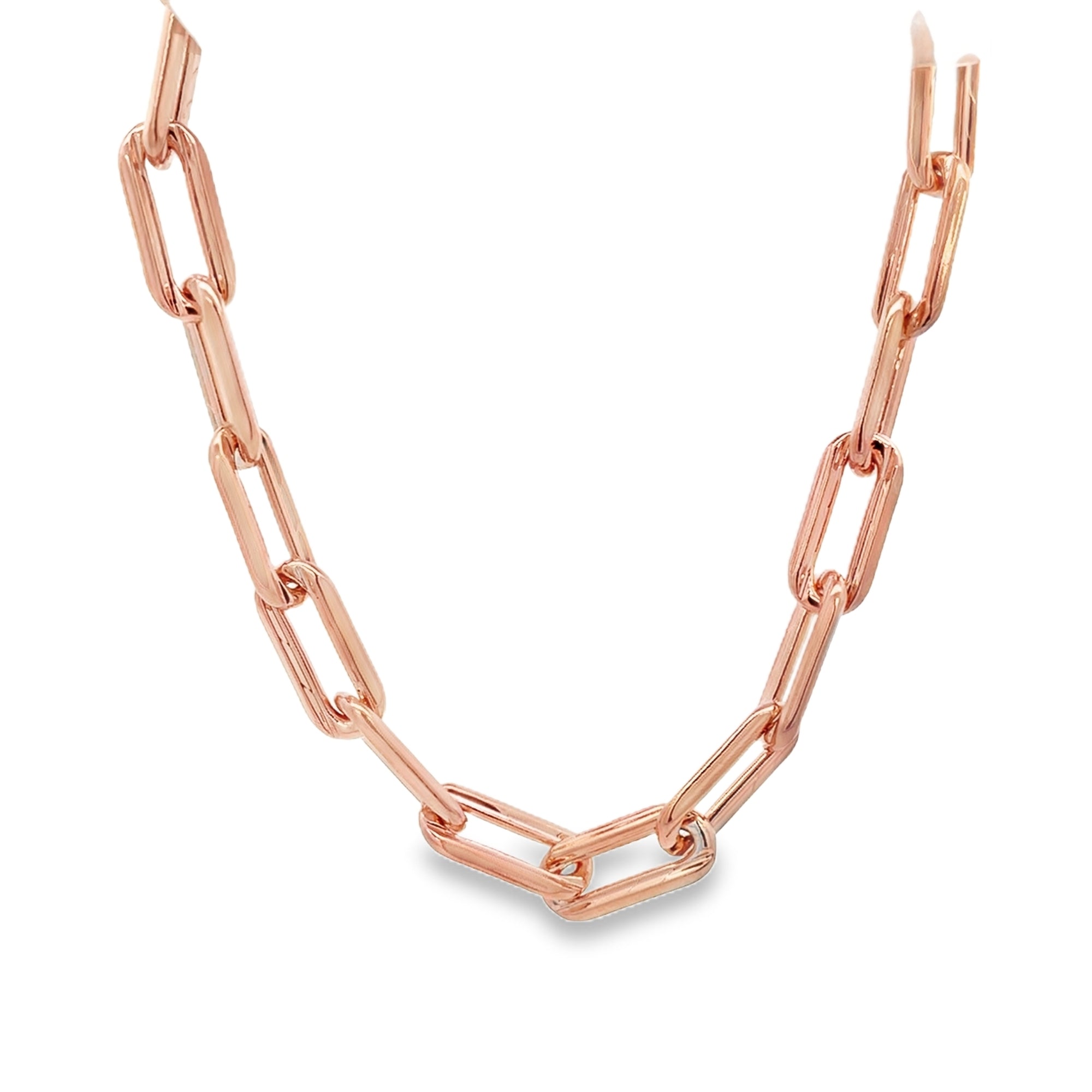 18K Gold Filled Paperclip Chain Necklace Multiple Lengths Colors