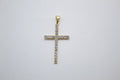 CZ 18K Gold Filled Cross Pendant Medium Small Tiny Sizes Gold Jewelry-0