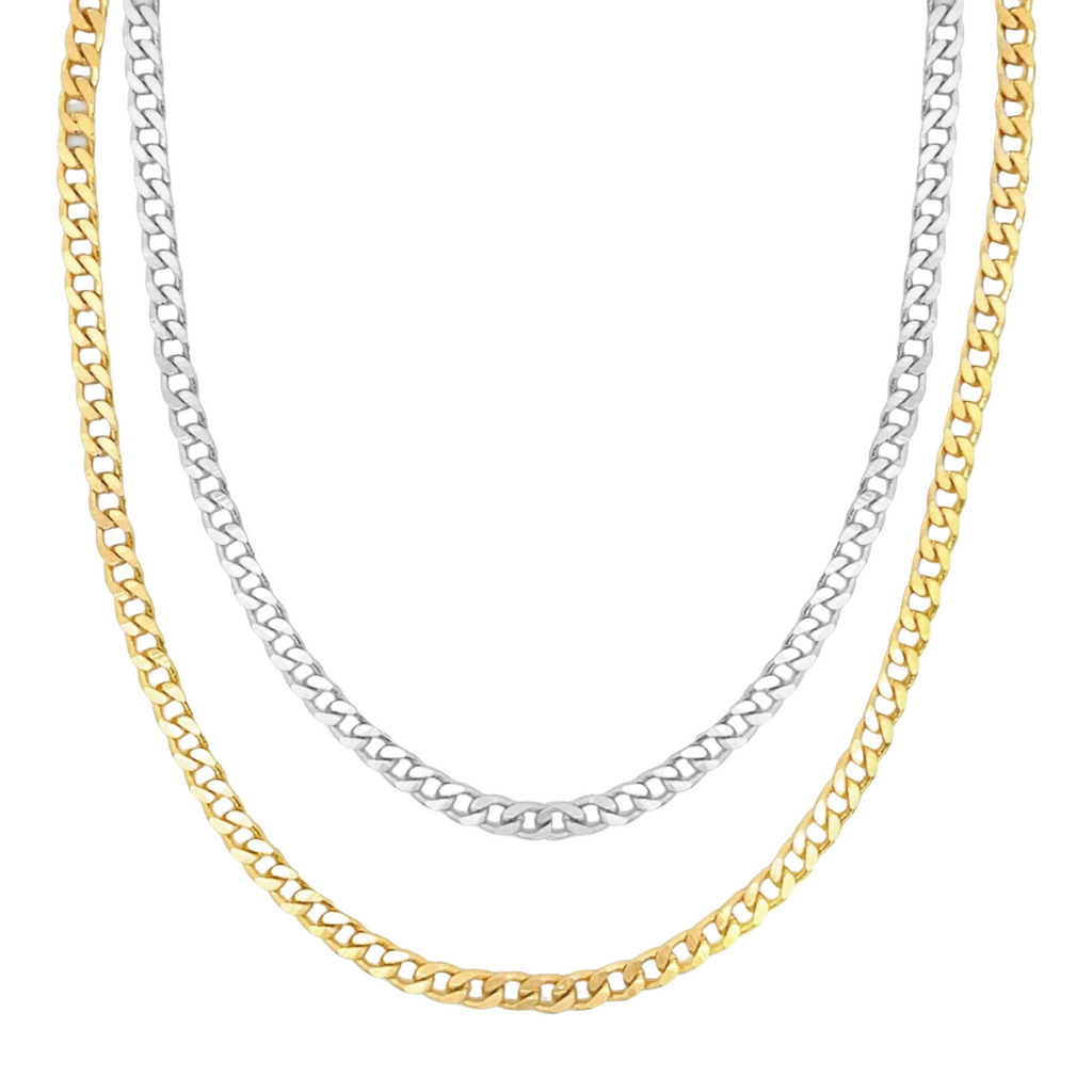 4mm 18K Gold Filled Cuban Curb Link Chain Bulk Wholesale-2