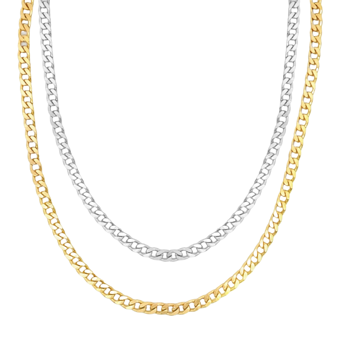 4mm 18K Gold Filled Cuban Curb Link Chain Bulk Wholesale-2