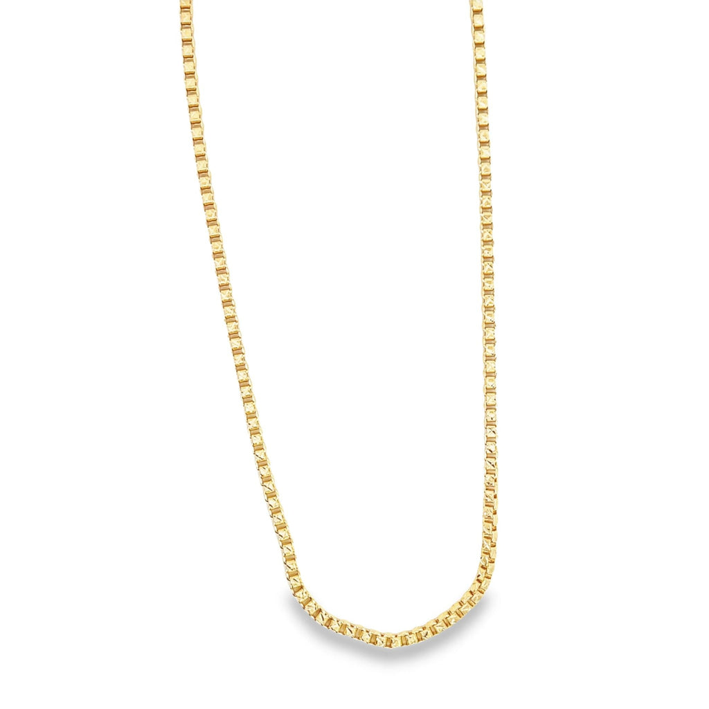 18K Gold Filled Smooth Open Box Chain Necklace 16-24 Inch-1