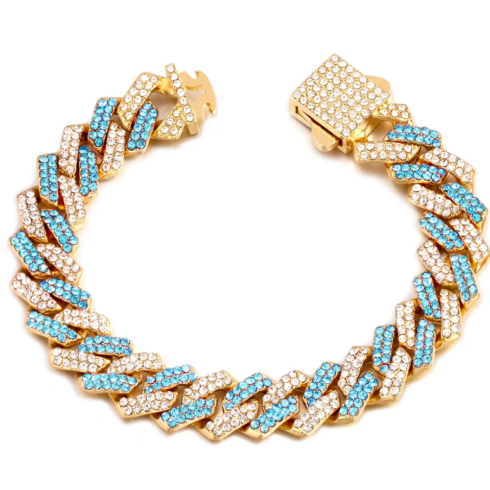 14MM Cuban Link Chain Bracelet Durable Polished Metal Men’s Jewelry-15