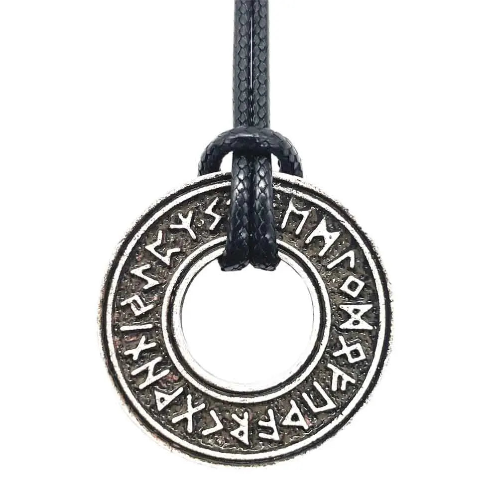 Nostalgia Viking Runes Vegvisir Compass Pendant Necklace Unisex-0