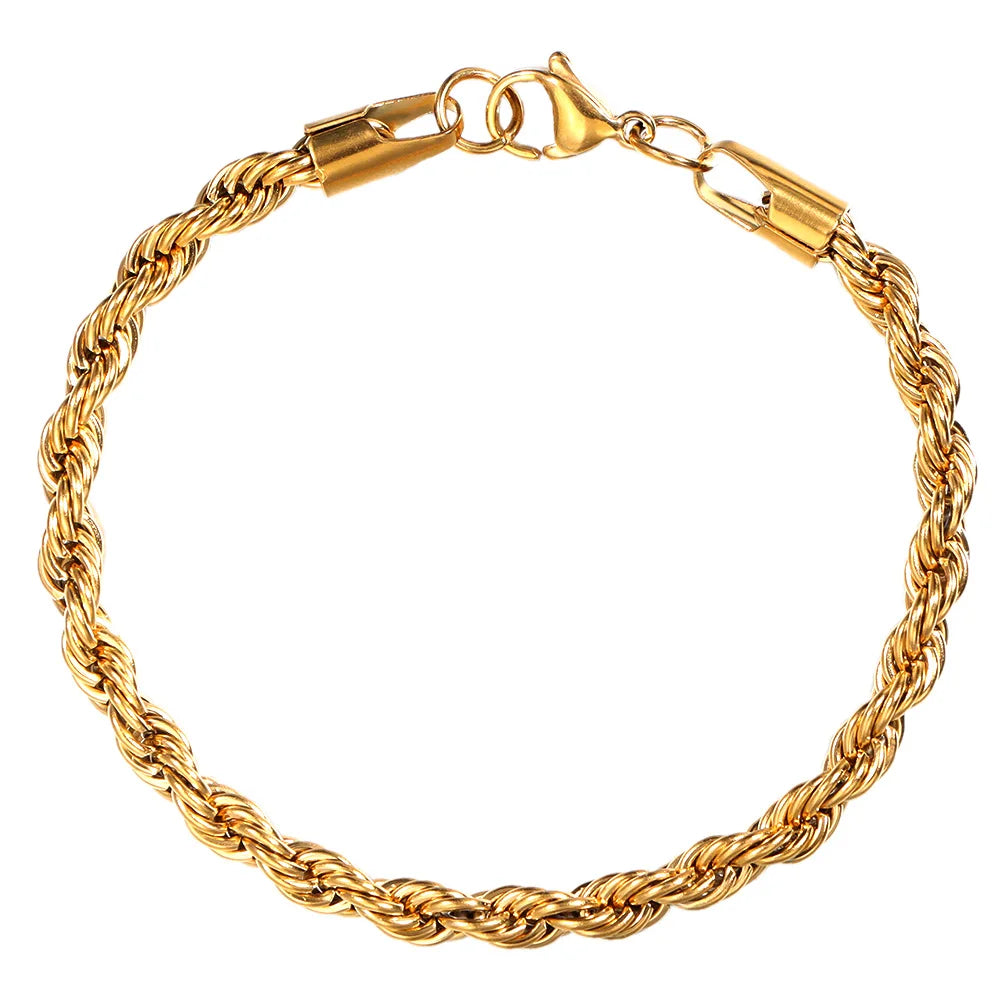 14MM Cuban Link Chain Bracelet Durable Polished Metal Men’s Jewelry-10