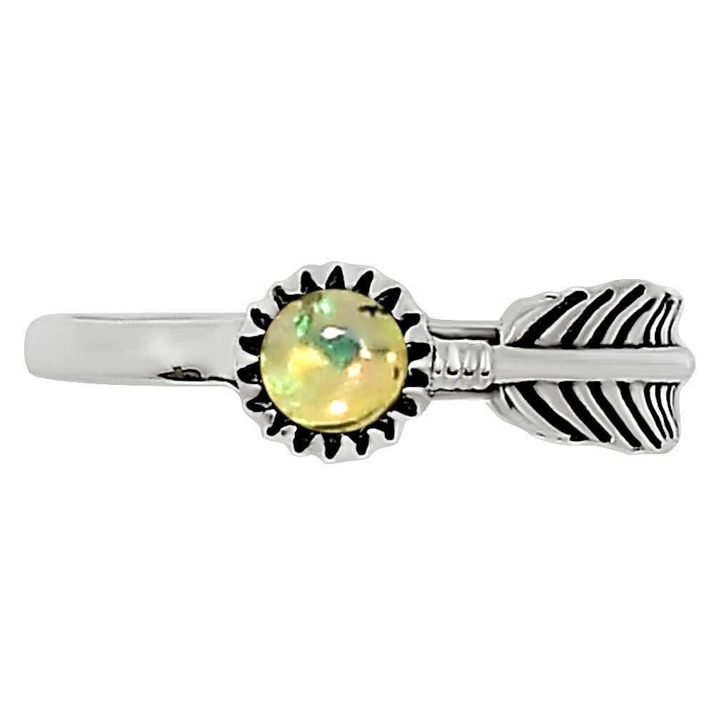 Desire Gem Ethiopian Opal Ring Size 5 925 Sterling Silver Multicolor-0