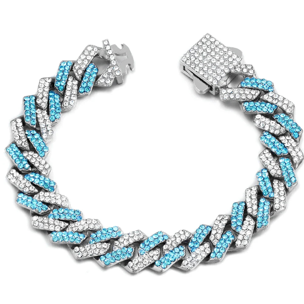14MM Cuban Link Chain Bracelet Durable Polished Metal Men’s Jewelry-13