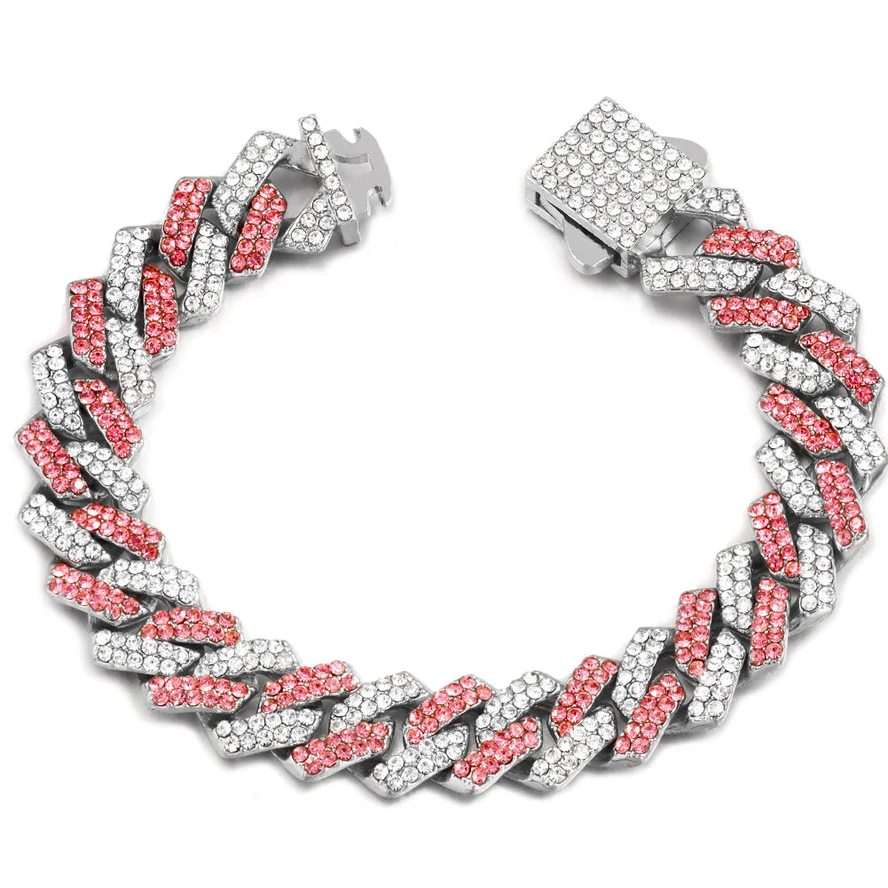14MM Cuban Link Chain Bracelet Durable Polished Metal Men’s Jewelry-7