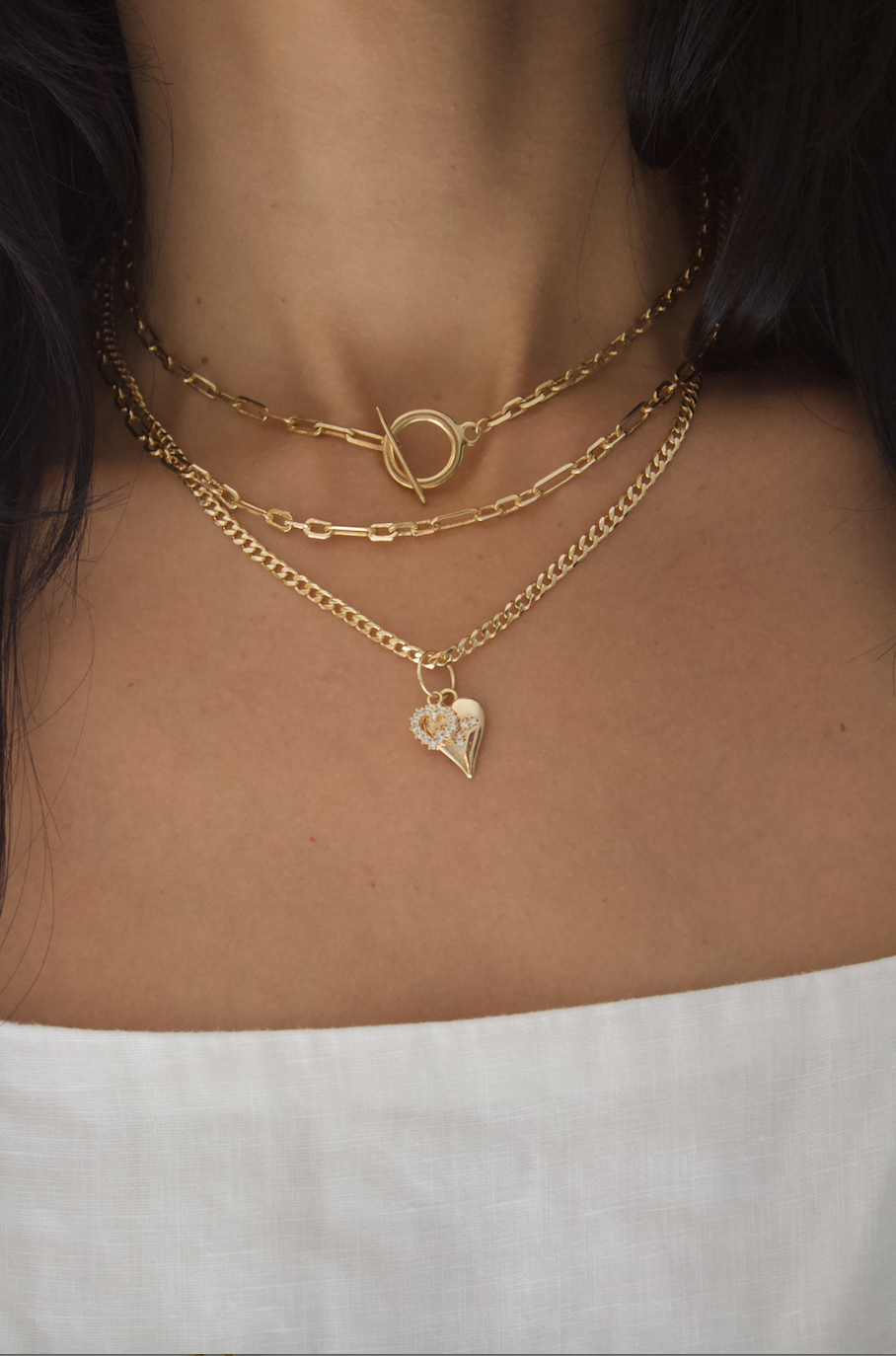 18K Gold Filled Cuban Chain Necklace 16-24 Inch 3mm 4mm-2