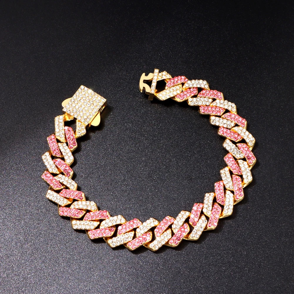 14MM Cuban Link Chain Bracelet Durable Polished Metal Men’s Jewelry-3