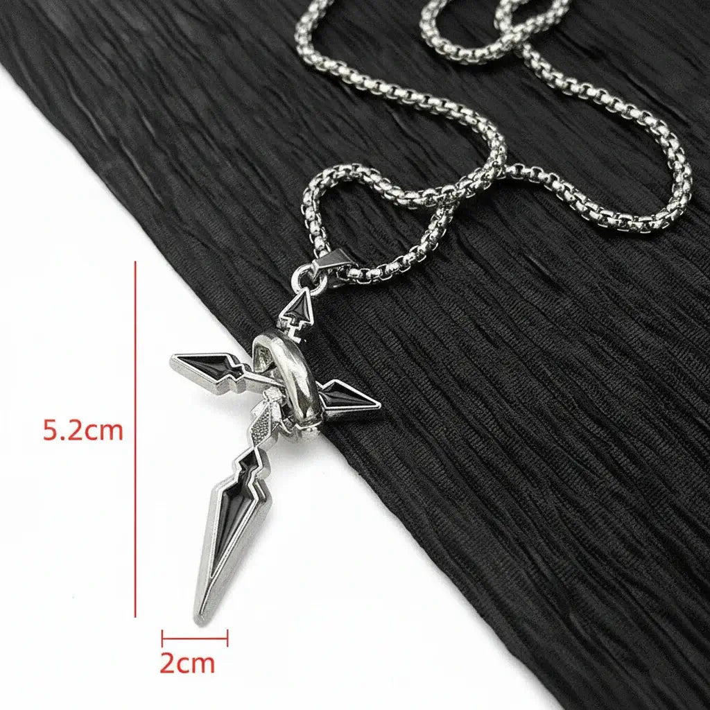 Stainless Steel Cross Necklace Silver Plated Pendant Unisex Jewelry-3