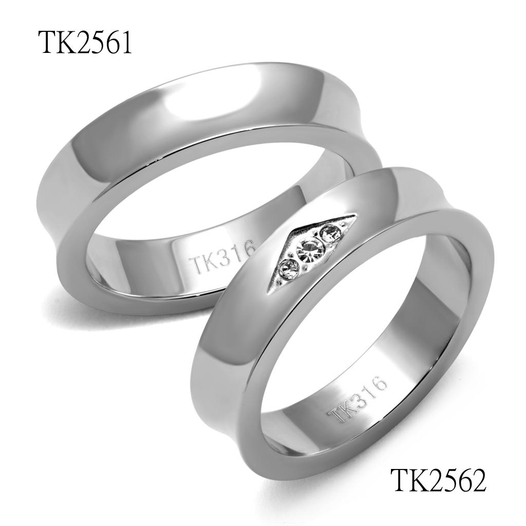 High Polished Stainless Steel Ring No Stone Minimalist Design