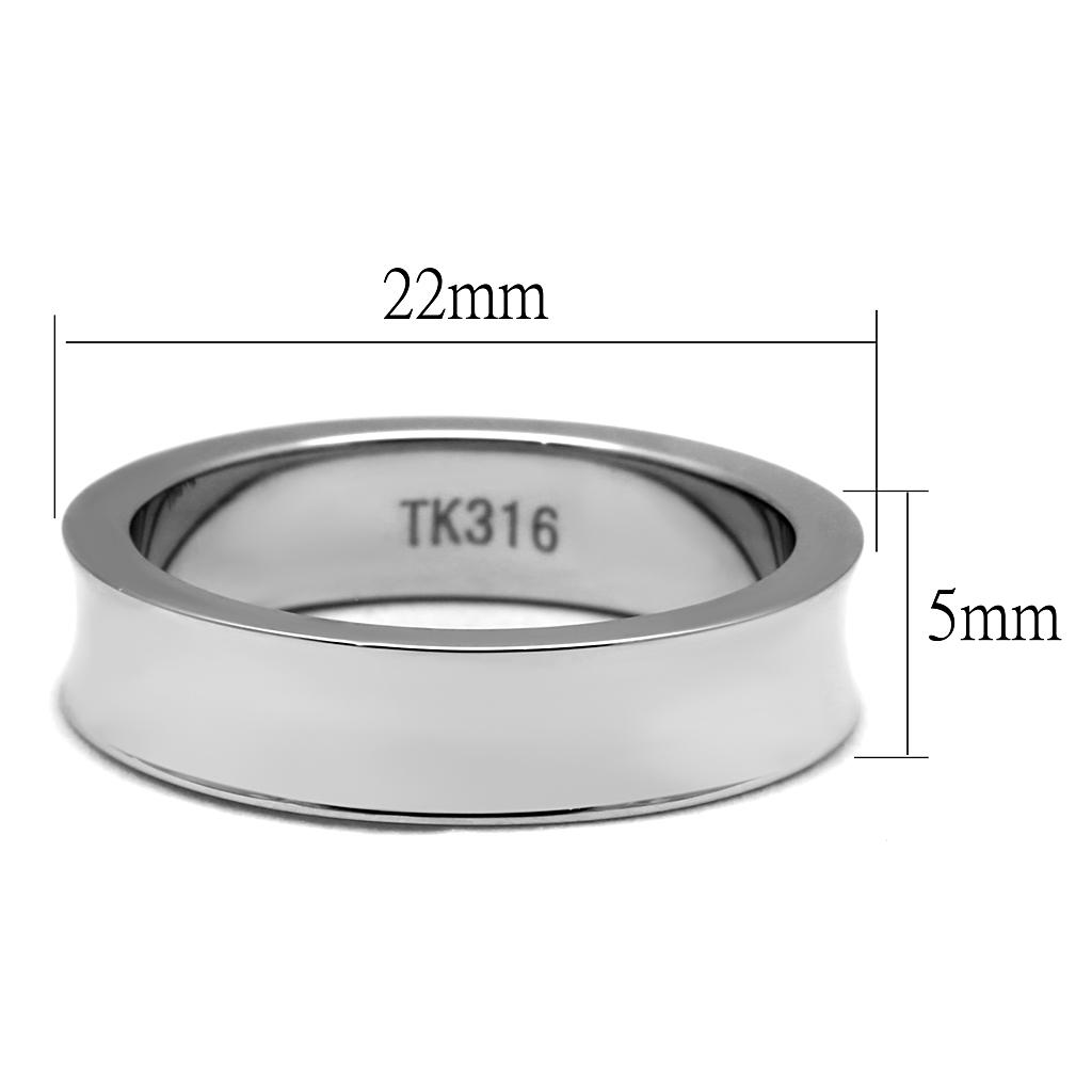 High Polished Stainless Steel Ring No Stone Minimalist Design