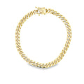 18K Gold Filled Cuban Link 7mm Chain Bracelet-0
