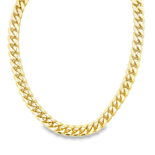 10mm Thick 18K Gold Filled Curb Cuban Necklace Chain 15 Inch-0