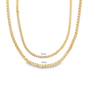 18K Gold Filled Cuban Chain Necklace 16-24 Inch 3mm 4mm-0