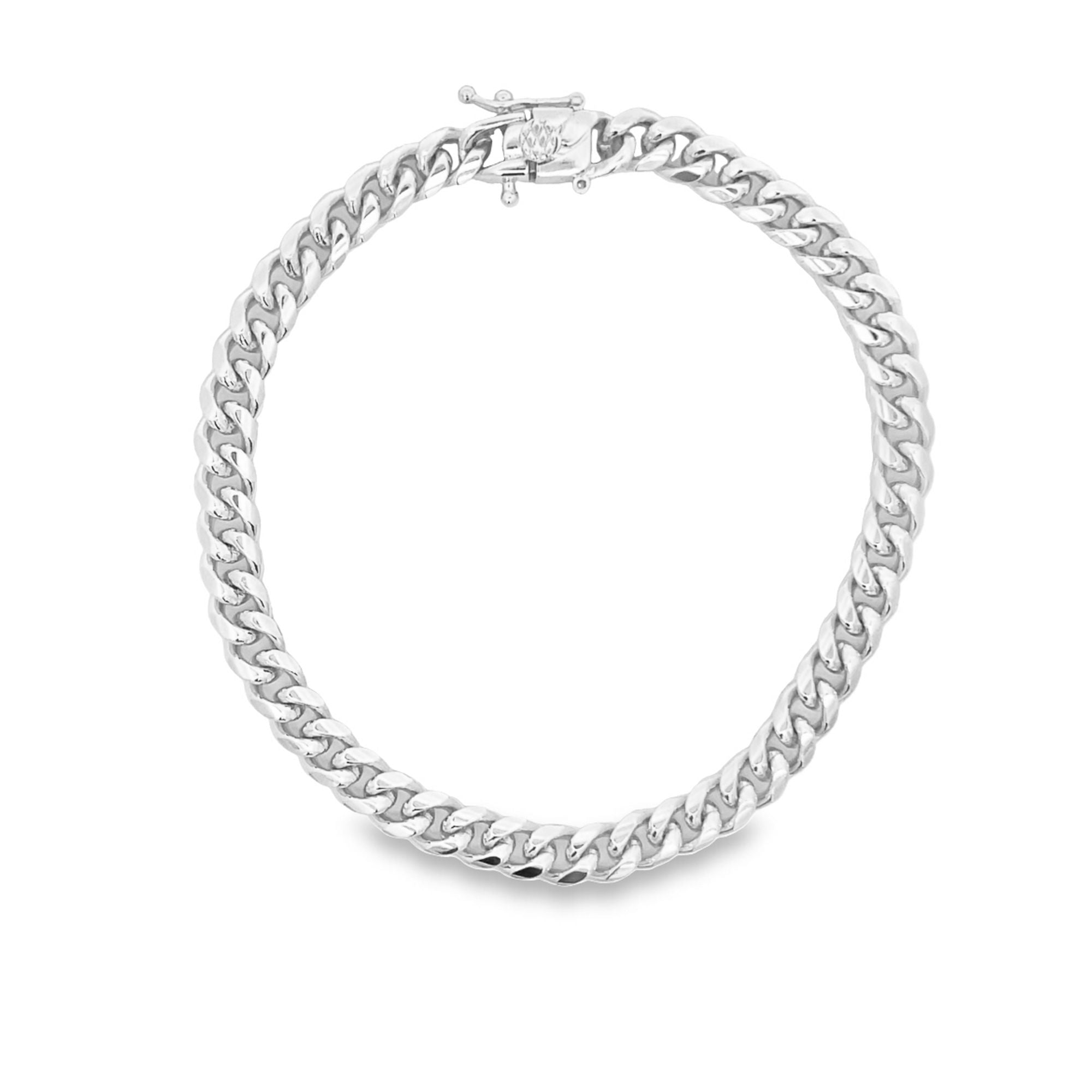 18K Gold Filled Cuban Link 7mm Chain Bracelet-1
