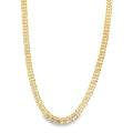 Double Link Cuban Chain 18K Gold Filled 18-24 Inch 4mm Thickness-0