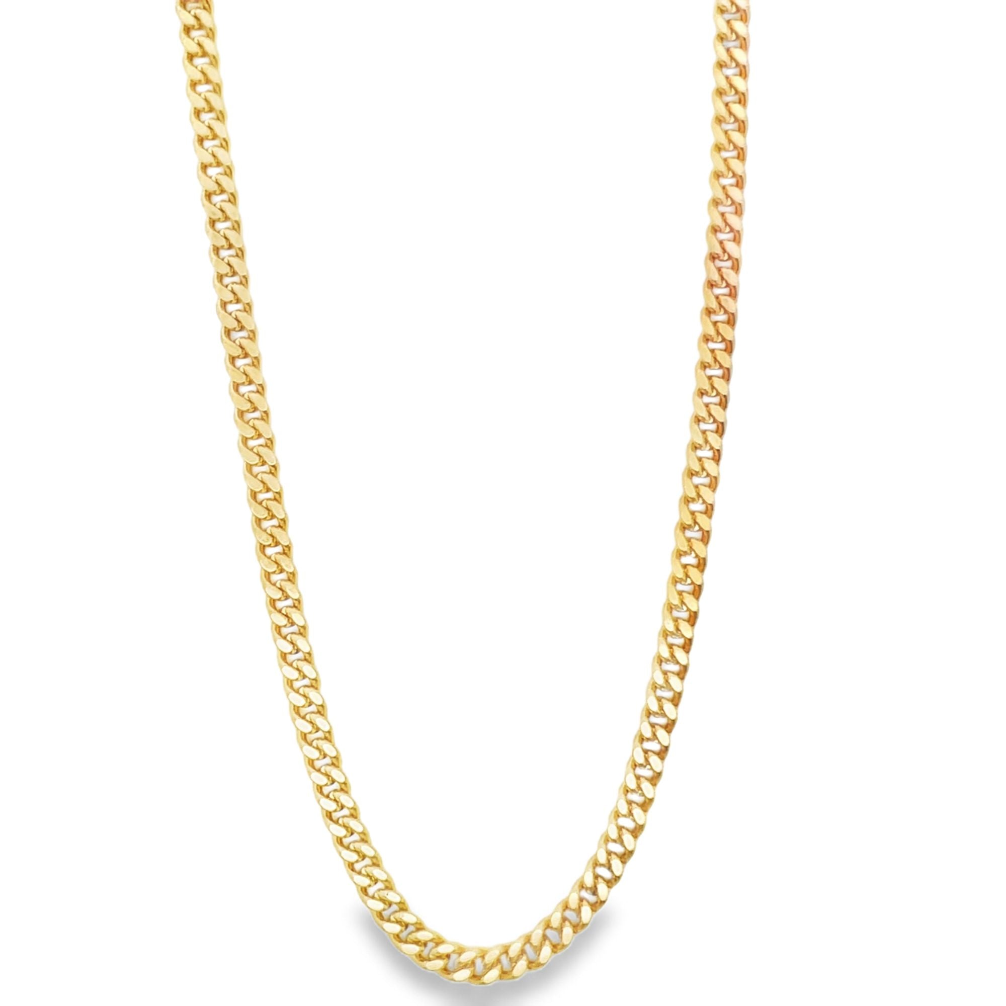 4mm 18K Gold Filled Cuban Curb Chain Wholesale Bulk Options-0