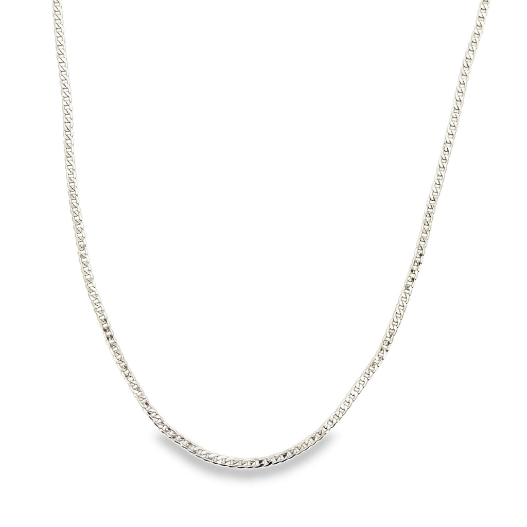 18K Gold Filled 2mm Diamond Cut Cuban Chain 16 Inch Gold Rhodium-1