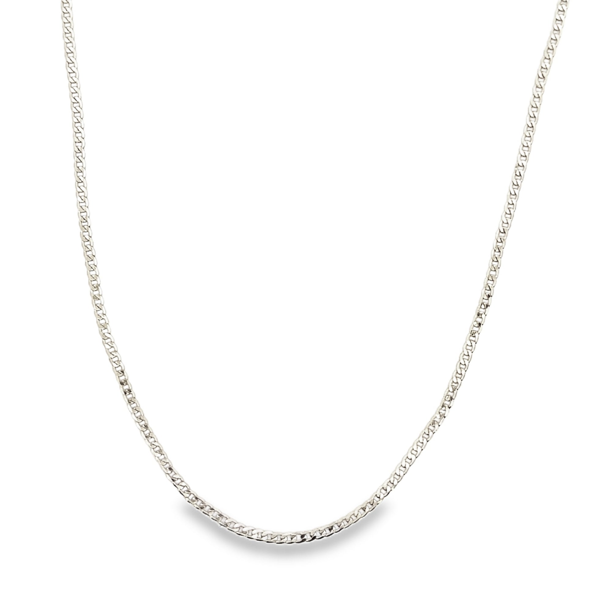 18K Gold Filled 2mm Diamond Cut Cuban Chain 16 Inch Gold Rhodium-1