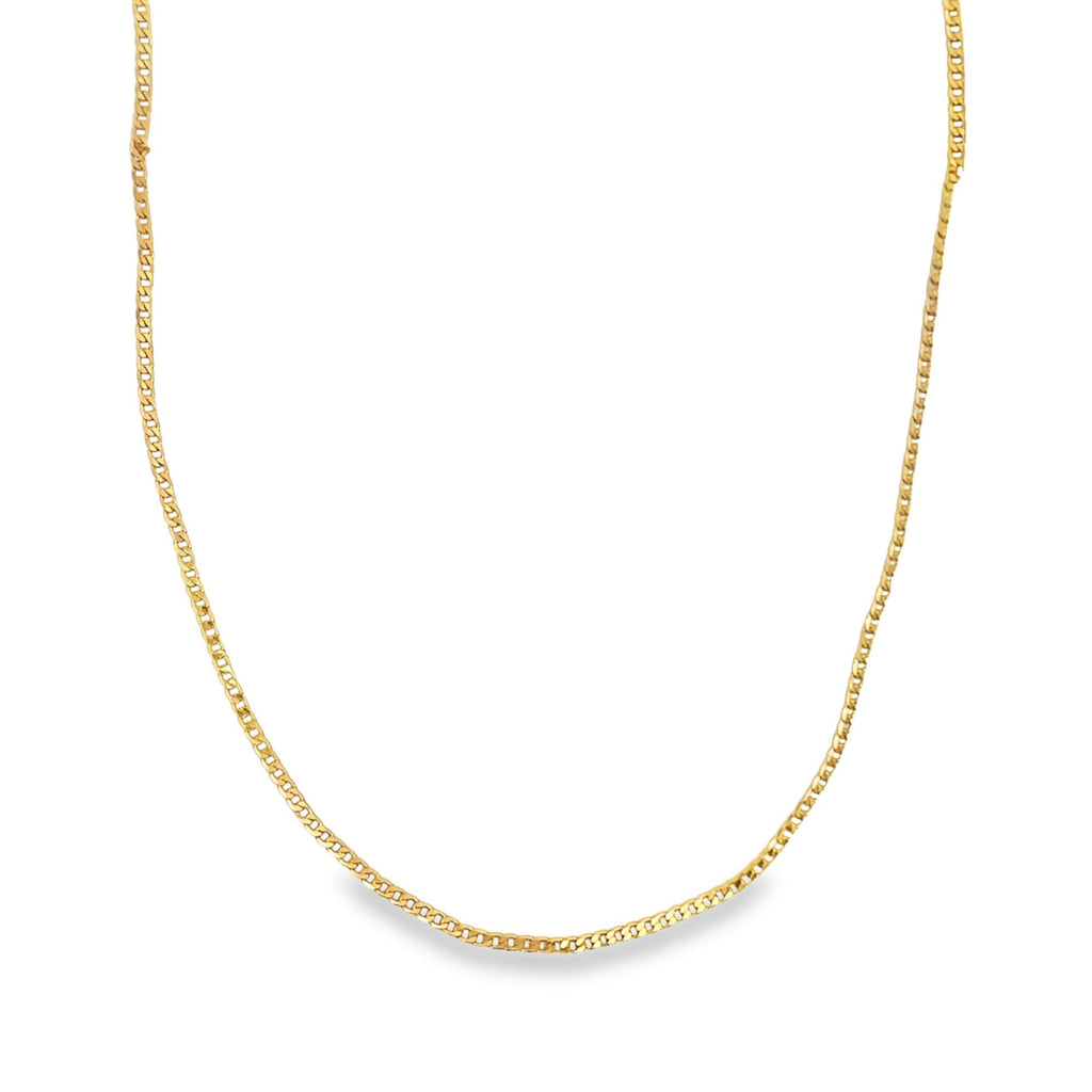 2mm Diamond Cut Cuban Chain 18K Gold Filled 16 Inch Necklace-0