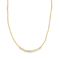 2mm Diamond Cut Cuban Chain 18K Gold Filled 16 Inch Necklace-0