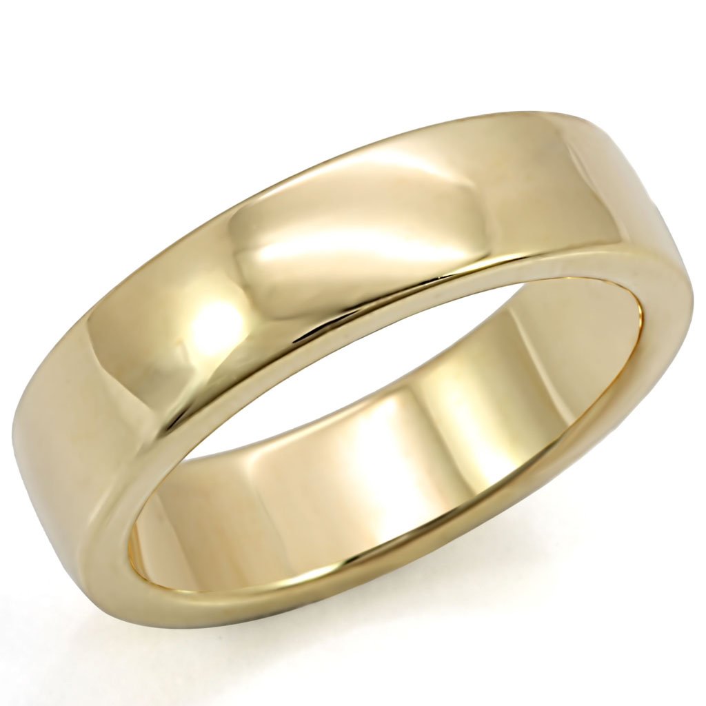 Gold Brass Ring No Stone Minimalist Wedding Band for Women