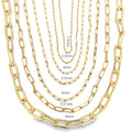 18K Gold Filled Paperclip Chain Necklace Multiple Lengths Colors