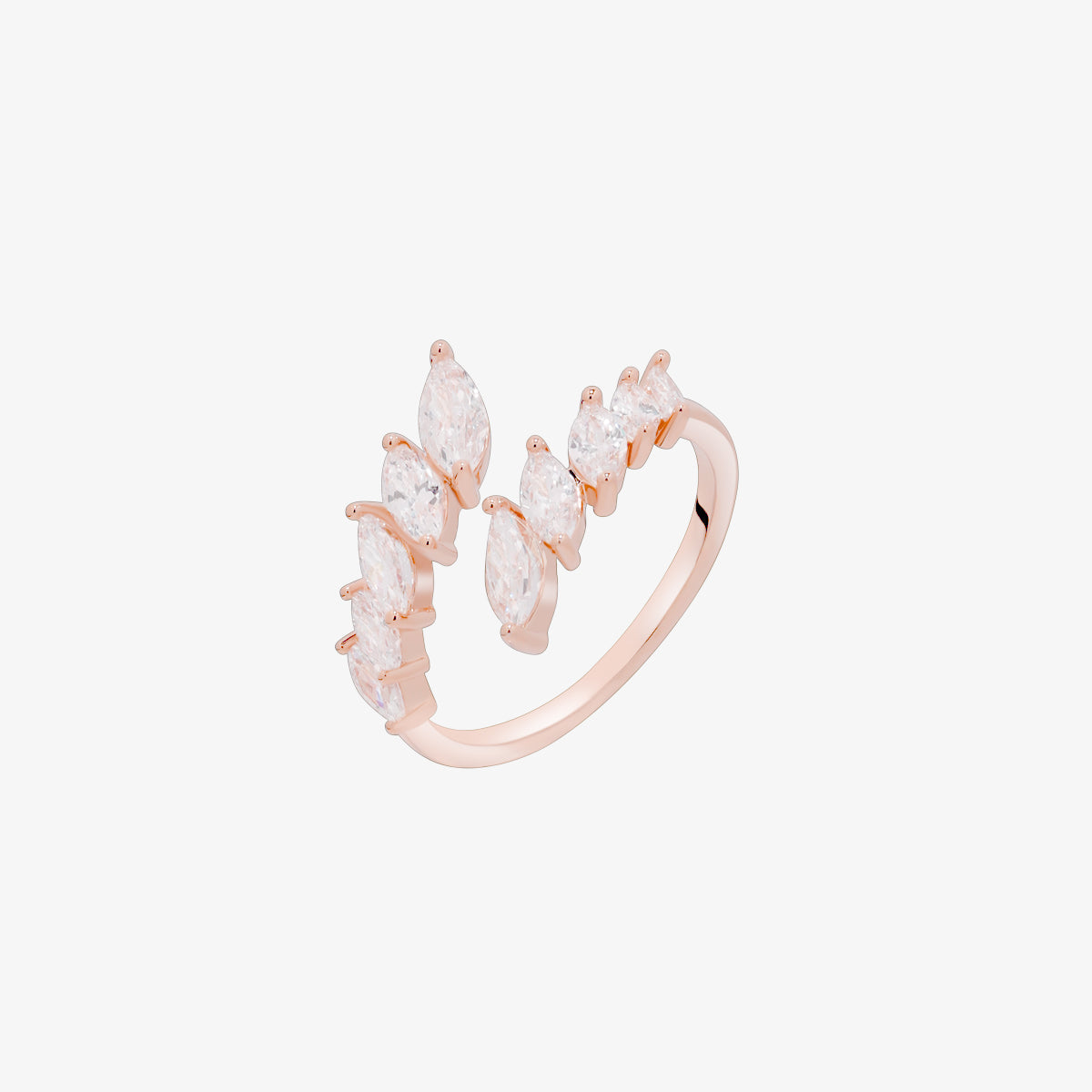 Wing Crown Ring Adjustable 18k Gold Rhodium Rose Gold Plated Jewelry-6