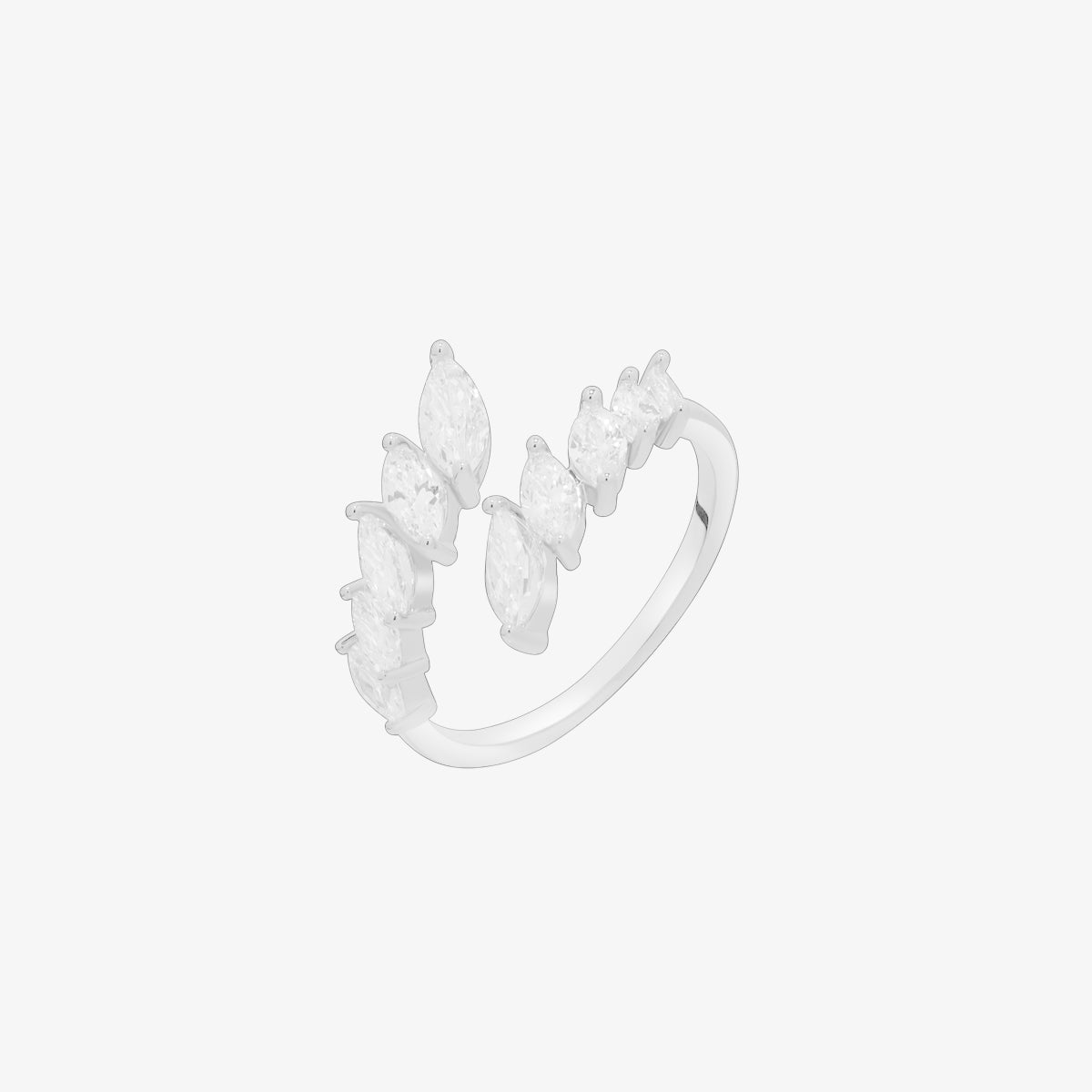 Wing Crown Ring Adjustable 18k Gold Rhodium Rose Gold Plated Jewelry-5